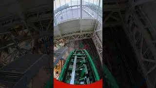 The world’s steepest roller coaster drop! 🎢 🤯 #tmntshellraiser #rollercoaster #shorts #gopro #pov