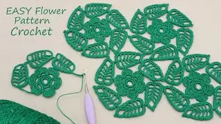 Цветочные мотивы ВЯЗАНИЕ КРЮЧКОМ для начинающих EASY Flower Pattern Crochet