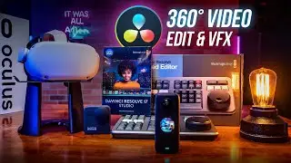 How to Add Text, Logo, or Video Animations in 360° Video using DaVinci Resolve & Fusion FREE!