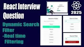 react interview question | dynamic search filter in react js | react tutorial 