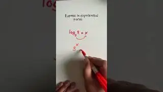 How to express from log to exponential form