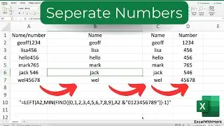 How to Separate Texts and Numbers | Text and Number Splitting Tutorial In Excel