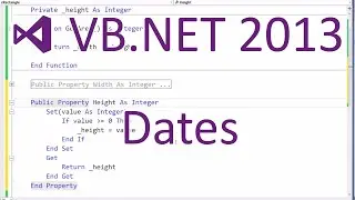 VB.NET 2013: Dates