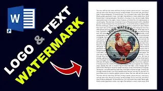 How to Add TEXT and LOGO WATERMARK In Microsoft Word Document