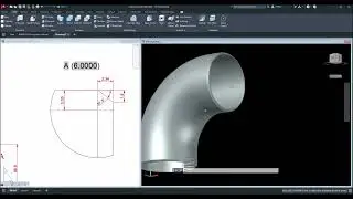 90° long radius elbow in Autocad