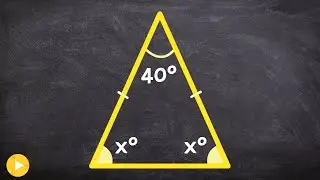 Find the missing measure of angles for an isosceles triangle