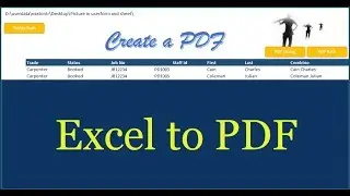 Excel to PDF - Create a PDF from Excel