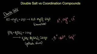 Double salts vs coordination compounds | Coordination compounds | Chemistry | Khan Academy