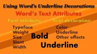 126. Using Words Underline Decorations