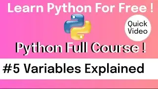 Python Variables Ep5 |  What is Variable ? | Create Variable | Variable Rules | Yoo The Best |