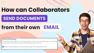 How can collaborators send documents from their own email using the owner's workspace?