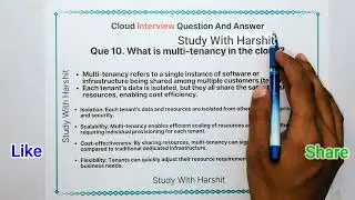 Part 10 Cloud Interview Question And Answer / Que 10 Cloud with Sample Answer / Multi tenancy