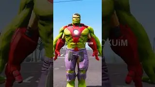 GTA V IRON HULK vs TEAM RHINO EPIC FIGHT #gta5 #shorts