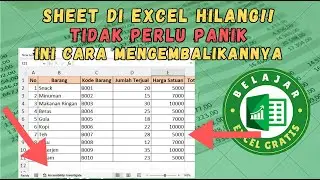 Cara Mengembalikan tampilan sheet dan scroll samping yang hilang di Excel