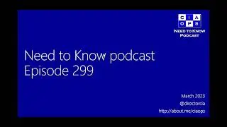 Need to Know podcast - Episode 299