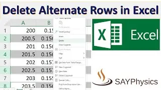 How to delete alternate rows in Excel