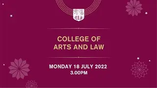 Summer Congregation J19: Monday 18th July 2022 3:00pm