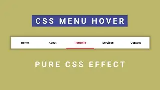 Creative Menu Hover Effects | CSS Menu Hover Effect