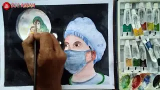 Mothers day special drawing / fight against corona virus / with watercolor