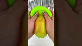 Cutting Open Mystery Slime BALL Satisfying Video ASMR! ✂️ #shorts #fidgets #asmr