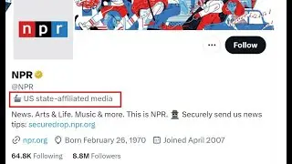 Elon Musk & Twitter Put The Label Of US State Media On NPR Account
