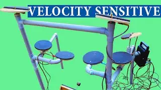 How to make a velocity sensitive electronic drum kit (DIY HOMEMADE ARDUINO)