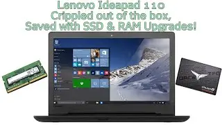 Lenovo Ideapad 110 RAM & SSD Upgrade Tutorial