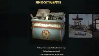 Fallout 76 Red Rocket Dumpster Review - New Camp Resource That Produces Plastic