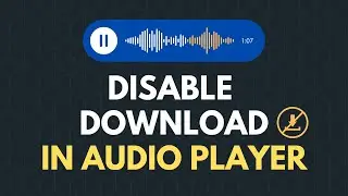 How to Remove Download option from HTML Audio Player