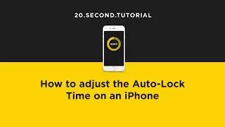 Set the Auto-Lock time on an iPhone | Apple iPhone Tutorial #10