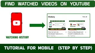 How to find watching history on Youtube  -  Full Tutorial