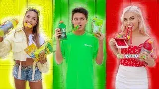 EATING ONLY ONE COLORED FOOD FOR 24 HOURS | Brent Rivera