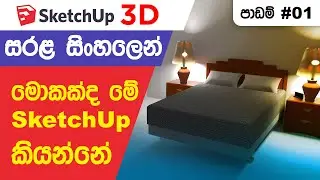 SketchUp Sinhala Lessons 1 - Introduction and Work in 3D environment