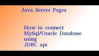 How to connect MySql database using JDBC API in JSP page