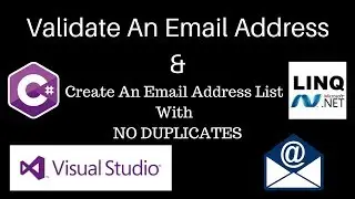 C#: How To Validate & Create An Email List With No Duplicates