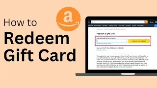 How To Redeem Gift Card In Amazon !