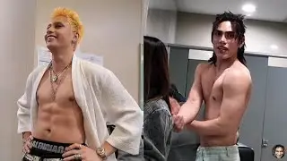 SB19 Stell Felip Flexing Muscles at Backstage of Bench Body of Work Show