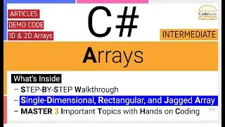 C# Arrays | C# Single-Dimensional Array | C# Rectangular Array | C# Jagged Array | 1D | 2D Array