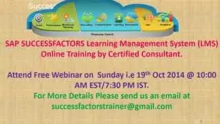 SAP SUCCESSFACTORS LMS TRAINING