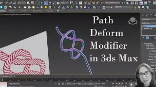 How to make Rope in 3ds max || How to Use Path Deform Modifier in 3ds Max 