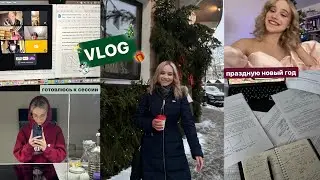 влог ☃️ // Новый год, каникулы, подготовка к сессии