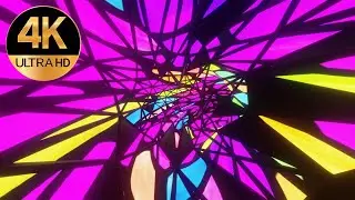 5 hour 4k Tv fast moving multi color Relaxing Neon light abstract background video, animation