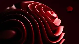 3D Red Geometric Abstract Wavy Pattern Background Animated Cool Loop VJ Video Effect Screensaver