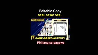 Deal or No Deal Game-Based Activity  Interactive Activity Editable