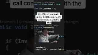 When the UI thread wants to update before my API call comes back...