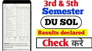 Dusol 3rd aur 5th semester results declared B.A program | results release 3rd and 5th semester 30jun
