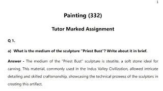 Nios Class 12th Painting (332) New Updated Solved TMA Solution Session (October 2024)