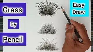 How to draw grass for landscape by pencil/ drawing for beginners .