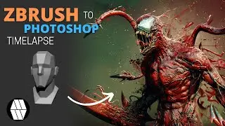 ZBrush to Photoshop Timelapse -  'Maximum Carnage' Concept