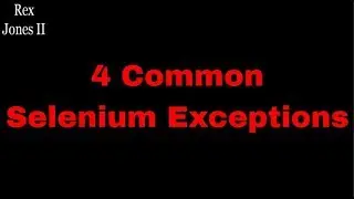 ✔ 4 Common Selenium Exceptions | (Video 75)